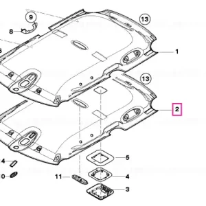 Căptușeală plafon HORIZON GREY - BMW - Mini Retur gratuit