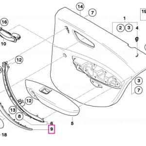 Tarim maner usa interior stanga argintiu - BMW Ultima șansă