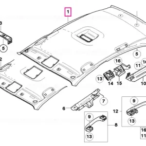 Tapiterie plafon, ANTHRAZIT - BMW Retur gratuit