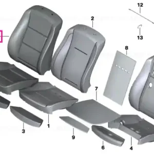 Capac scaun multifuncțional spătar piele U7GE CREAMBEIGE - BMW Super ofertă