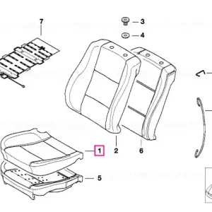 Capac scaun piele, V6SW SCHWARZ - BMW Reducere extra