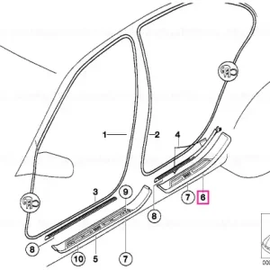 Retur gratuit Capac intrare spate dreapta, BMW INDIVIDUAL