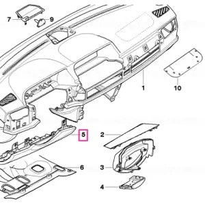 Cel mai vândut Panou ornament protector genunchi SCHWARZ - BMW