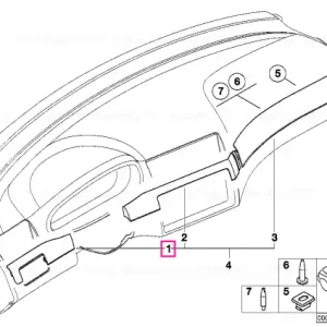 Bandă decor aluminiu, tablou bord stânga ALU SÄULEN - BMW Reduceri