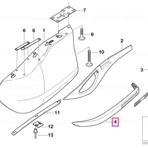 Cel mai bun preț Piuliță rocker panel dreapta CHROM - BMW Motorrad