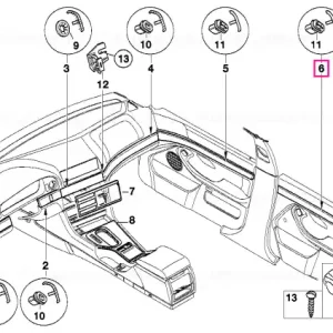 Reducere specială Bandă trim ușă spate dreapta - BMW