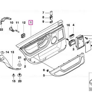Căptușeală ușă piele spate stânga ANTHRAZIT - BMW Ofertă de sezon
