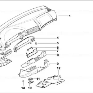 Compartiment depozitare bord jos stânga DUNKELGRUEN - BMW Bestseller