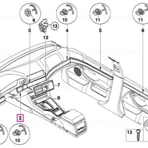 Cumpără online Bandă decorativă bord centru stânga SANDBEIGE - BMW