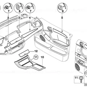 Bandă decorativă tablou stânga TITAN 2 - BMW Discount