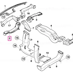 Chilipir Conductă aer compartiment picioare șofer LHD - BMW