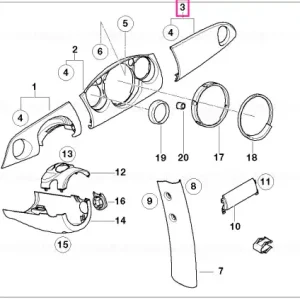 Capac panou I pasager aluminiu patina - BMW - Mini Comandă acum