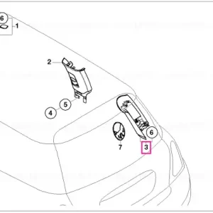 Chilipir Capac stalpul D dreapta - HORIZON GREY - BMW - Mini