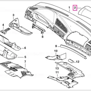 Transport gratuit Capac airbag tablă bord DUNKELGRÜN - BMW