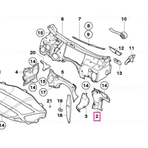 Reduceri Izolație fonoabsorbantă tablou motor dreapta - BMW