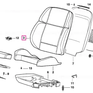 Tampon spatar scaun, fata - BMW Reducere extra