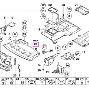 Suport protectie compartiment motor - BMW Lichidare de stoc