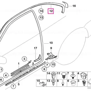 Retur gratuit Finisaj cadru lateral CHROM - BMW