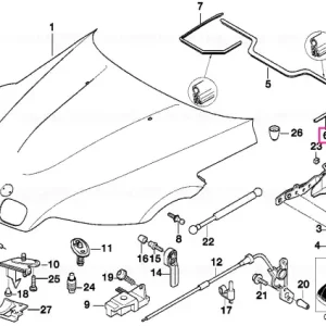Retur gratuit Etanșare motorită laterală L=410MM - BMW