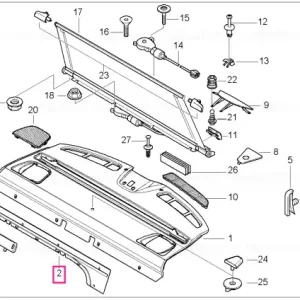 Capac bară transversală spate - BMW Premium
