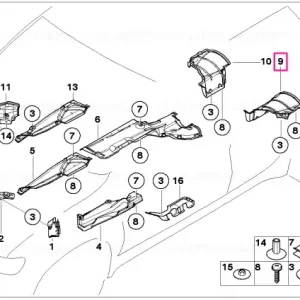 Super ofertă Izolație termică tub scurgere stânga - BMW