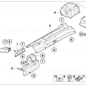 Bestseller Ecran termic suport motor dreapta - BMW