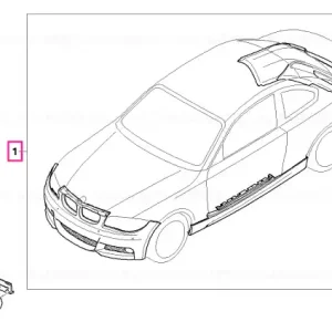 Transport gratuit Kit retrofit pachet aerodinamic M GRUNDIERT - BMW
