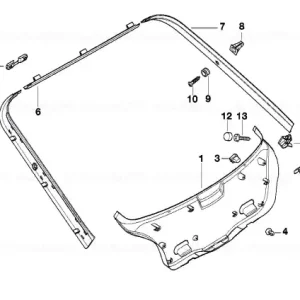 Reduceri Panou ornamental capac portbagaj stanga SCHWARZ - BMW