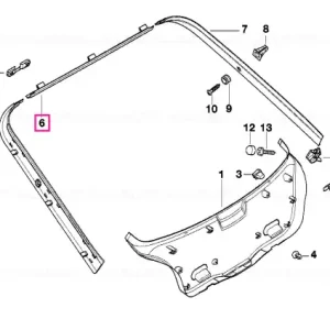 Cel mai vândut Panou ornamental capac portbagaj superior SCHWARZ - BMW