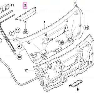 Cel mai vândut Panou ornamental capac portbagaj SCHWARZ - BMW