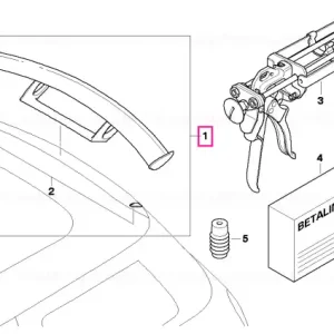 Spoiler acoperiș luciu înalt J. COOPER WORKS - BMW - Mini Reducere
