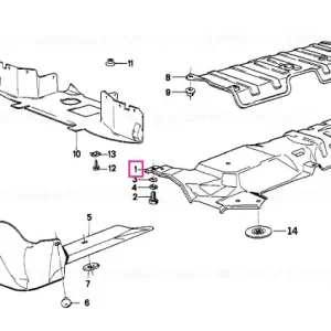 Reducere extra Heat insulation tunnel bottom - BMW