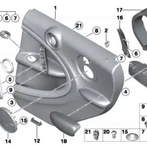 Cumpără acum Adapter, armrest, rear left - BMW - Mini