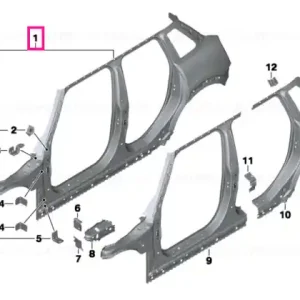 Preferatul clienților Side frame, exterior, right - BMW - Mini
