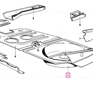 Cel mai vândut Floor panel trunk lateral BASIS - BMW