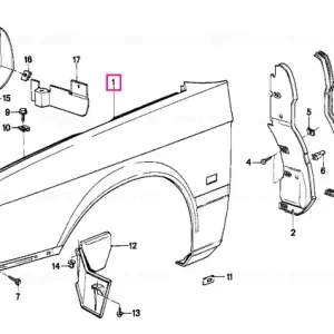 Side panel, front right - BMW Livrare rapidă