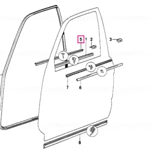 Reducere specială Moulding, front left CHROM - BMW