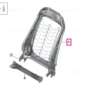 Backrest frame, left - BMW Transport gratuit