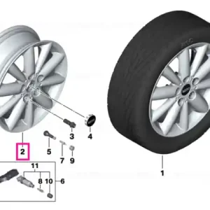 Popular Light alloy rim, black 5,5JX16   ET:46 - BMW - Mini