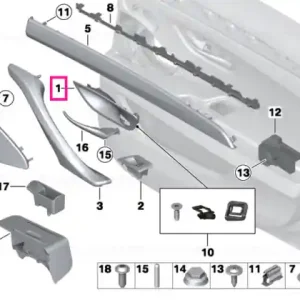 Calitate înaltă Ornament deschizator usa, dreapta OYSTER - BMW