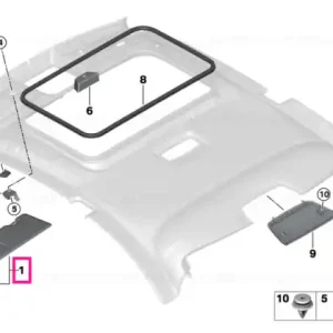 Sun visor with label, right SCHWARZ - BMW Ofertă exclusivă
