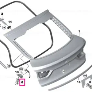 Vezi acum Stop, trunk lid, right - BMW