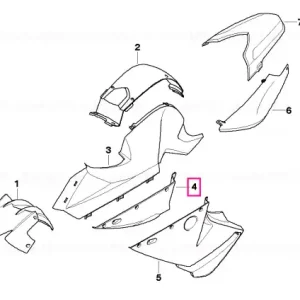 Transport gratuit Panou trim inferior dreapta WHITE-ALU2 MET. - BMW Motorrad