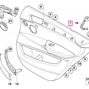 Super ofertă Door lining cloth rear left ANTHRAZIT - BMW
