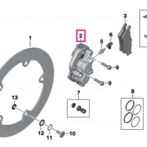 Brake caliper, front - BMW Motorrad Mai ieftin