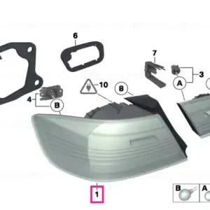 Calitate înaltă Rear light in the side panel, right - BMW