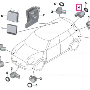 Senzor ultrasonic alb argintiu WA62 - BMW - Mini Lichidare de stoc