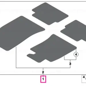 Popular Set, floor mats, velours, lining, grey CARBON BLACK - BMW - Mini
