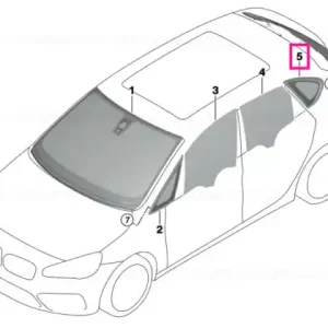 Side window, rigid, rear right BASIS - BMW Disponibil imediat