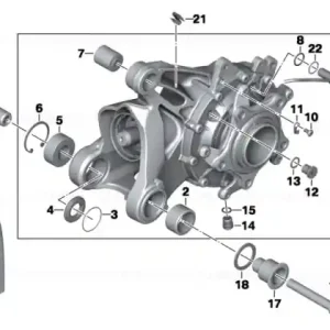 Cutie viteze unghi 90°, negru I=33:12=2,75 - BMW Motorrad Premium